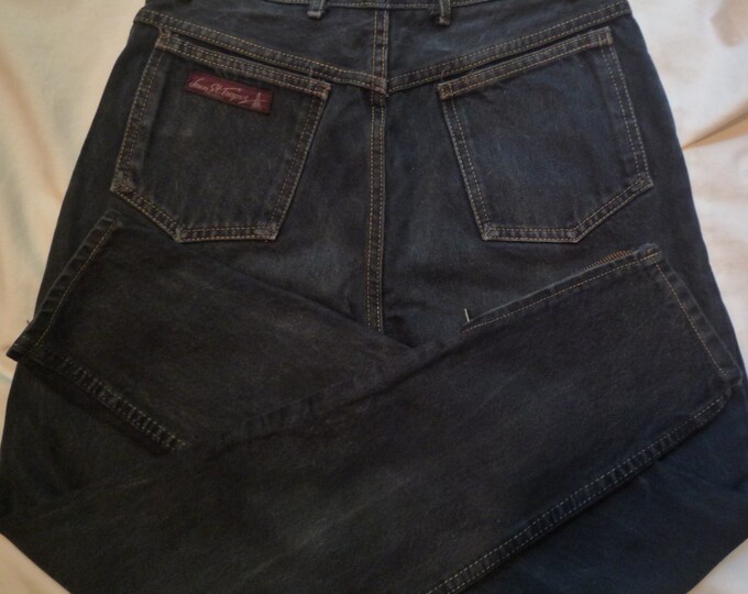 Vintage 80s Black Skinny Zip Peg Leg Jeans Etsy