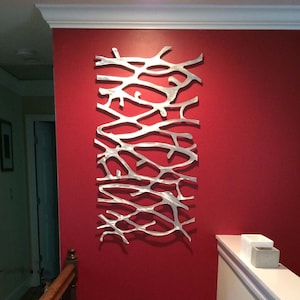 Metal Wall Art.Sculpture.  Abstract Wall Sculpture. Metallic Home Decor. Aluminum 48 x 26 &#39;FREE SHIPPING&#39;