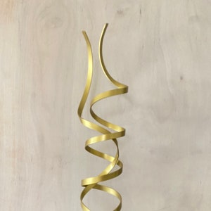 Modern Abstract Gold Metal  Sculpture Garden Sculpture In/Outdoor by Andre' *Free Shipping*