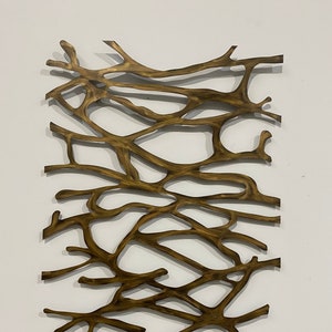 Metal Wall Art Sculpture Abstract Wall Sculpture Metallic Home Decor Patina Steel 48 x 32