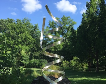 Modern Abstract Stainless Steel Metal  Sculpture Garden Sculpture In/Outdoor by Andre' *Free Shipping*