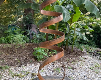 Patina Steel 44” Metal Sculpture Garden Sculpture In/Outdoor by Andre'