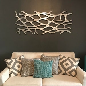 Metal Wall Art. Sculpture. Abstract. Wall Sculpture. Metallic. Home Decor. Aluminum. 60 x 24