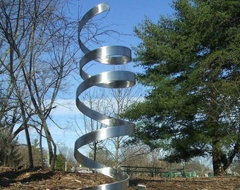 Modern Abstract Stainless Steel Metal Sculpture Garden Sculpture In/Outdoor by Andre' **Free Shipping**
