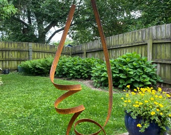 Patina Steel Metal  Sculpture Garden Sculpture In/Outdoor by Andre'