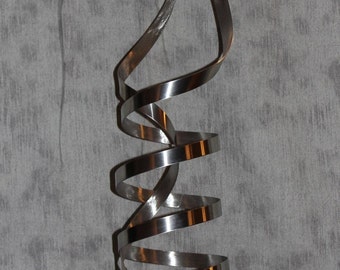 Modern Abstract Stainless Steel Metal Sculpture Garden Sculpture In/Outdoor by Andre'  ** FREE SHIPPING**