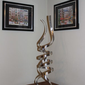 Modern Abstract Stainless Steel Metal Sculpture Garden Sculpture In/Outdoor by Andre' FREE SHIPPING image 3