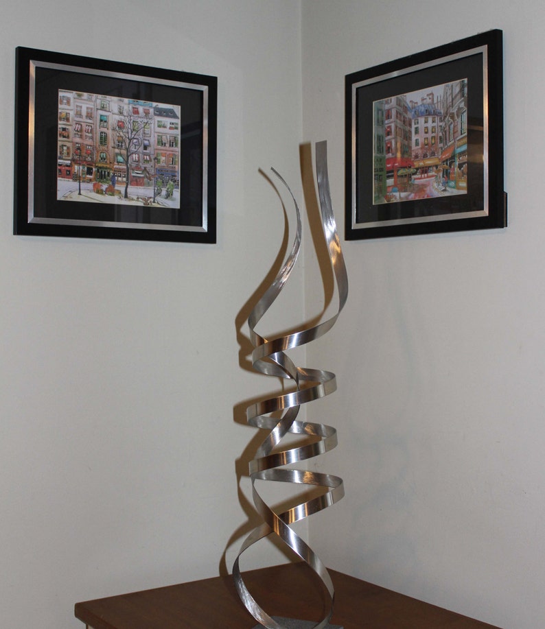 Modern Abstract Stainless Steel Metal Sculpture Garden Sculpture In/Outdoor by Andre' FREE SHIPPING image 3