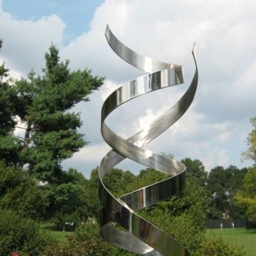 Modern Abstract Stainless Steel Metal  Sculpture Garden Sculpture In/Outdoor by Andre' *Free Shipping*