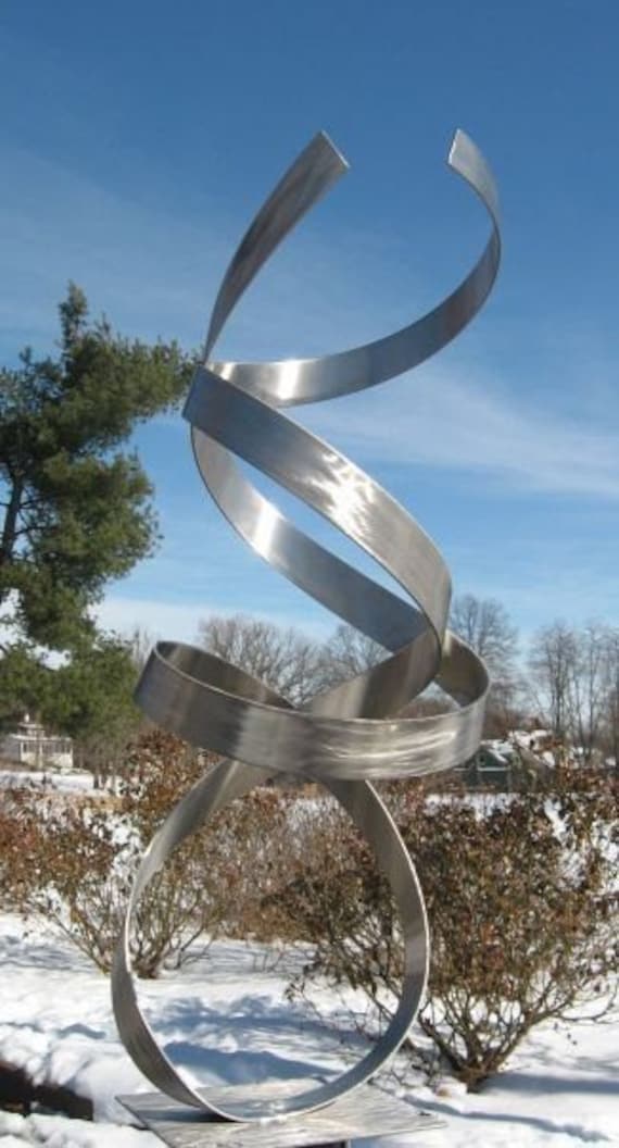 Modern Abstract Stainless Steel Metal Sculpture Garden | Etsy