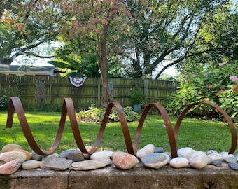 Patina Steel Metal  Sculpture Garden Sculpture In/Outdoor by Andre'