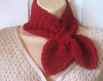 Crochet Pattern Ascot Scarf  - Permission to sell finished items