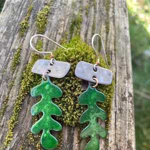 Seaweed Earrings for Beach Lovers, Nature Inspired, Cottagecore earrings, Goblincore earrings