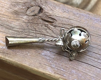 Sterling Baby Rattle - Etsy