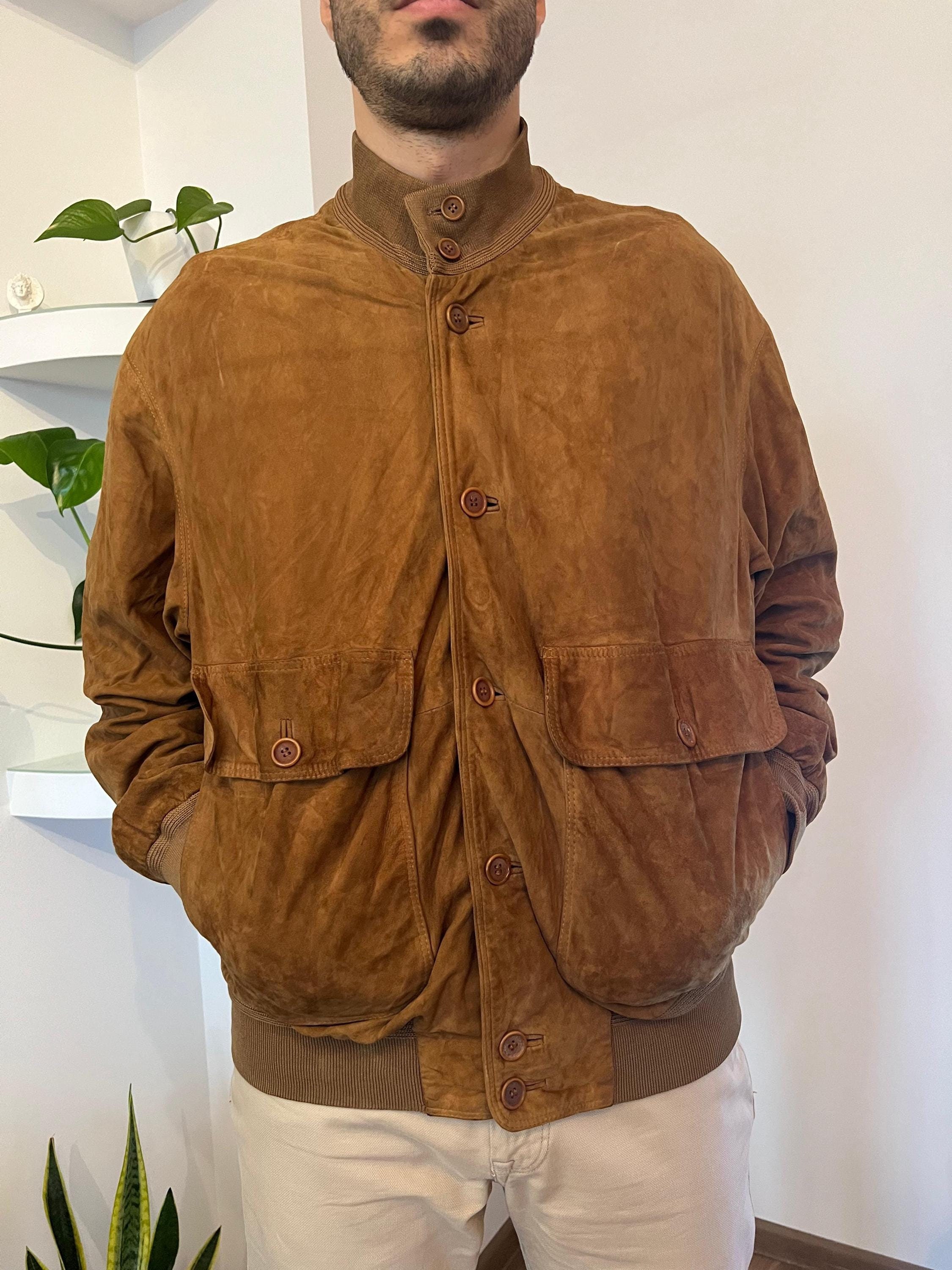80年代ブラウンスエードジャケット（男性L/女性XL） - Etsy 日本