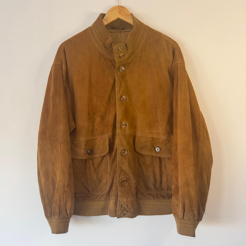 Large 1980s Sheared Bomber Jacket Cozy Winter Coat Red Zip Front Oversized main image 0
