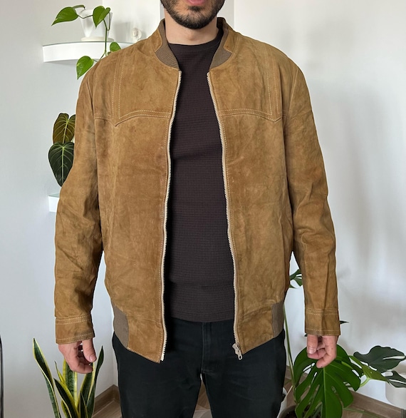 Bomber Jacket Vintage Wildleder Bomberjacke Vintage Wildleder