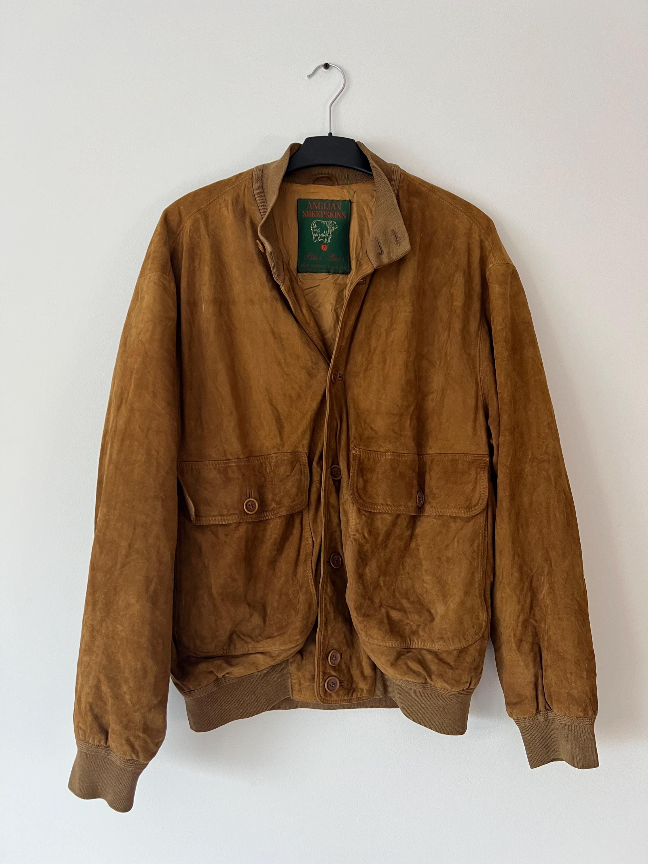80年代ブラウンスエードジャケット（男性L/女性XL） - Etsy 日本