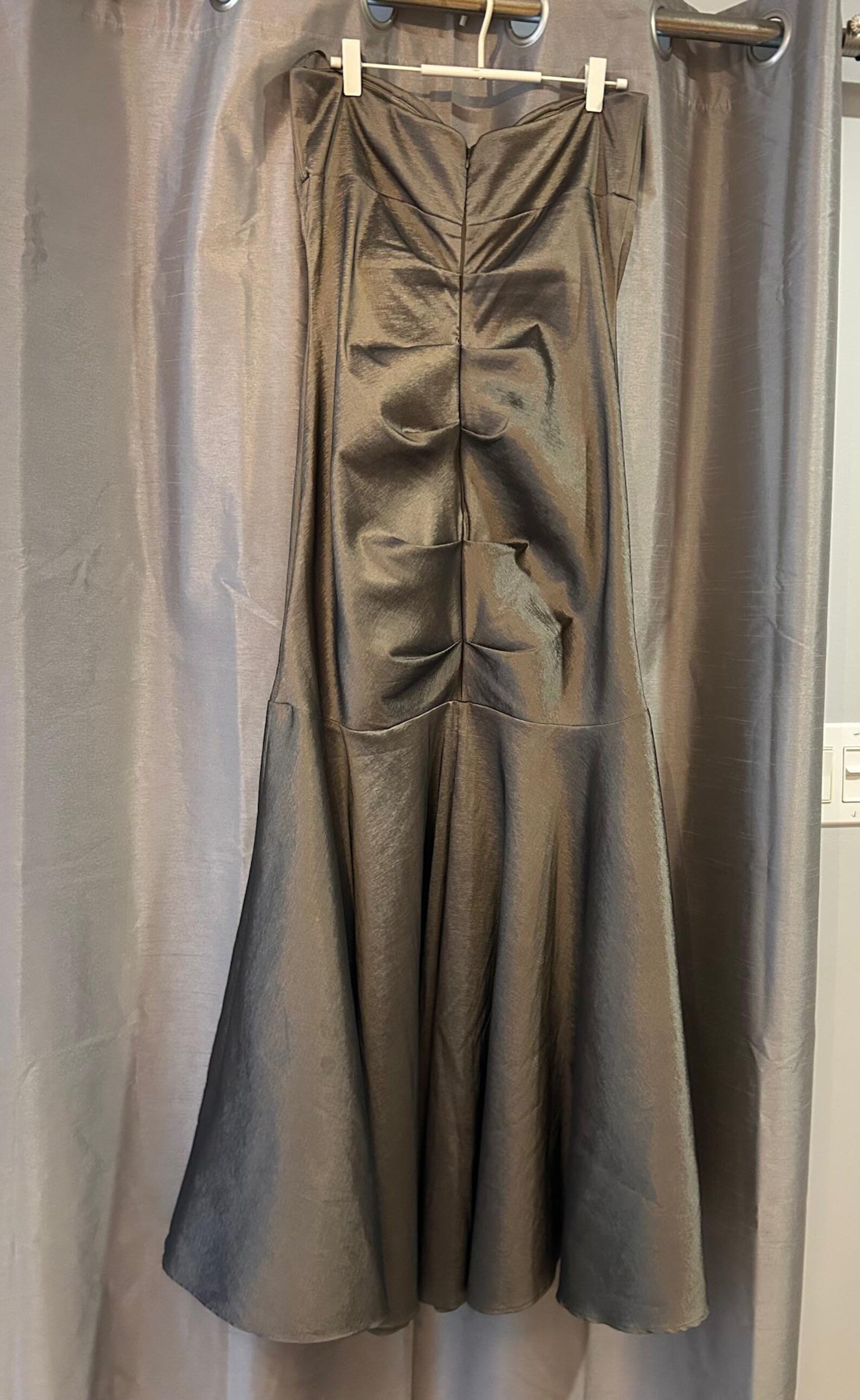 Vintage Gray High Neck Long Sleeve Beading Mermaid Evening Gown JTE909 main image 1