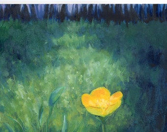 Cheer Up Buttercup 4x4 oil painting