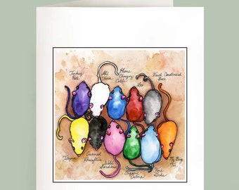 Fancy Feline Assortment - Set of 6 Note Cards