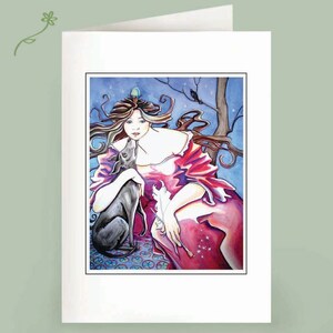 Mucha Musing Six notecards recycled image 1