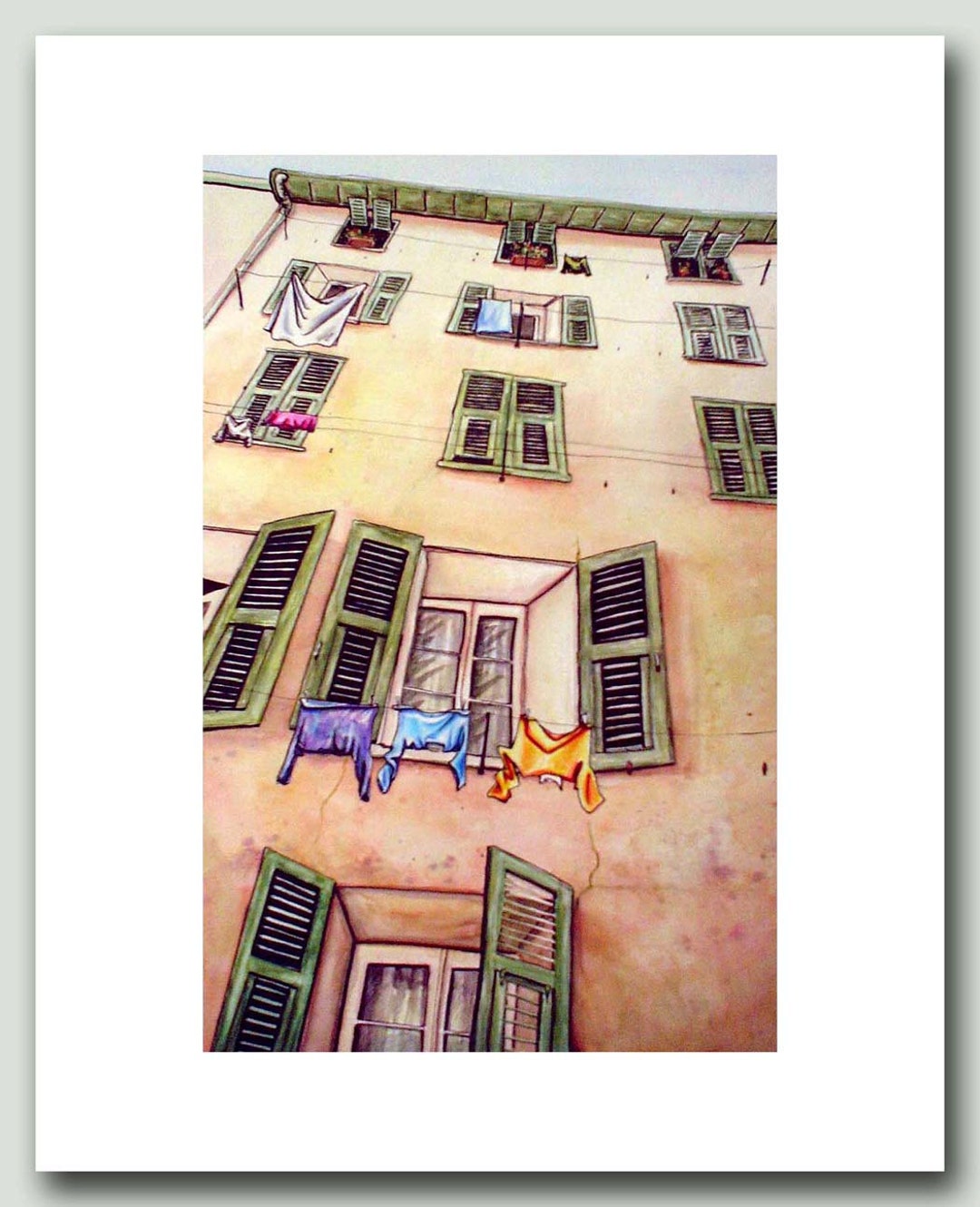How Nice Print of Laundry in France Etsy