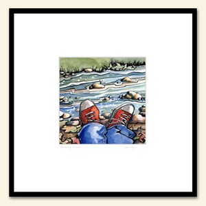 Whispering Secrets Original Framed Watercolor image 2