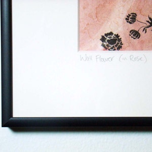 Wallflower in Rose 12x12 Original Framed Watercolor image 3