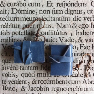 Mini book earrings