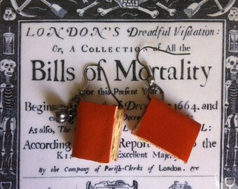 Mini book earrigns