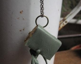 Mini book necklace