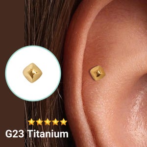 20G/18G/16G Spike Push Pin Labret •  Threadless Flat Back Earring • Tragus Stud • Flat Back Stud • Helix Stud • Cartilage Stud