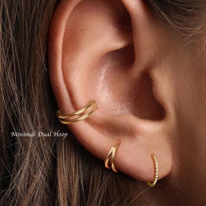 A+Grade •Titanium • Minimal Dual Hoop • Hinged Segment Nose Ring • Septum Clicker Ring • Cartilage Hoop • Nose Ring • Helix Earring Hoop