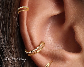 A+Grade •Titanium • Duality Hoop • Hinged Segment Nose Ring • Septum Clicker Ring • Cartilage Hoop • Nose Ring • Helix Earring Hoop
