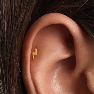 A+Grade •Titanium • Bolt Push Pin Labret •  Threadless Flat Back Earring • Tragus Stud • Flat Back Stud • Helix Stud • Cartilage Stud