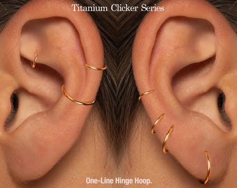 A+kwaliteit •Titanium • Ring met één lijn • Neusring met scharnierend segment • Septum-klikring • Kraakbeenring • Neusring • Helixoorbelring