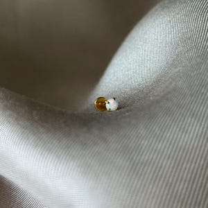フラットバック スレッドレス オパールスタッドピアス • G23 チタン製プッシュピンピアス • 20G 18G 16G • 軟骨トラガスヘリックススタッドピアス • 低アレルギー性ジュエリー 画像 3