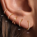 20G/18G/16G Titanium CZ Hinge Hoop • Hinged Segment Nose Ring • Septum Clicker Ring • Cartilage Hoop • Nose Ring • Helix Earring Hoop