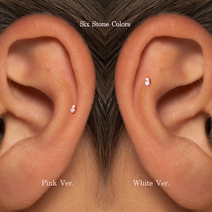 Grado A + • Titanio • Labret con pasador pequeño • Pendiente plano sin rosca • Perno para trago • Perno plano • Perno para hélix • Perno para cartílago