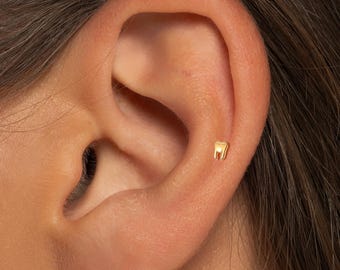 20G/18G/16G Tooth Pin Labret • Flacher Ohrring • Tragus Ohrstecker • Flacher Rücken • Helix Ohrstecker • Knorpel Ohrstecker
