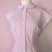 1950s style striped blouse with peter pan collar