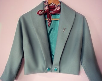 Swell Dame custom made wool blend cropped 1950s style jacket ,many colors & fabrics