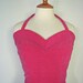 Swell Dame 1950s lurex bustier/top with adjustable straps fuchsia Ready To Ship