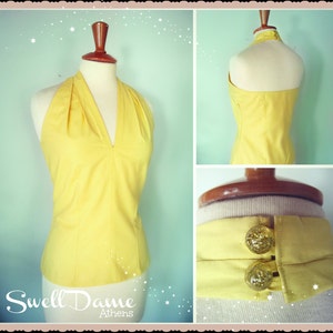 Halter blouse made from original 1950s pattern in many colors and all sizes