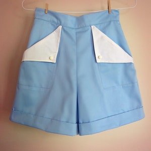 Swell Dame 1950s style women  high waisted shorts with  flap pockets in many colors