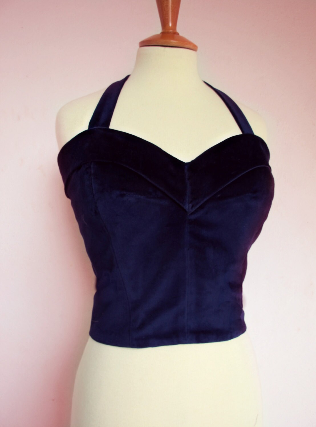 velvet bustier top