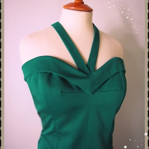 Swell Dame 1950s bustier sun top with adjustable straps Made To Order in your measuremments and in ANY Color image 3