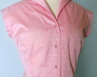1950s Style Blouse: Kimono Sleeve Shirt, Made to Order