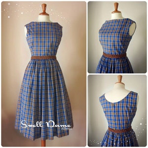 Swell Dame 1950's style boat neck dress with open back,many fabrics, all sizes